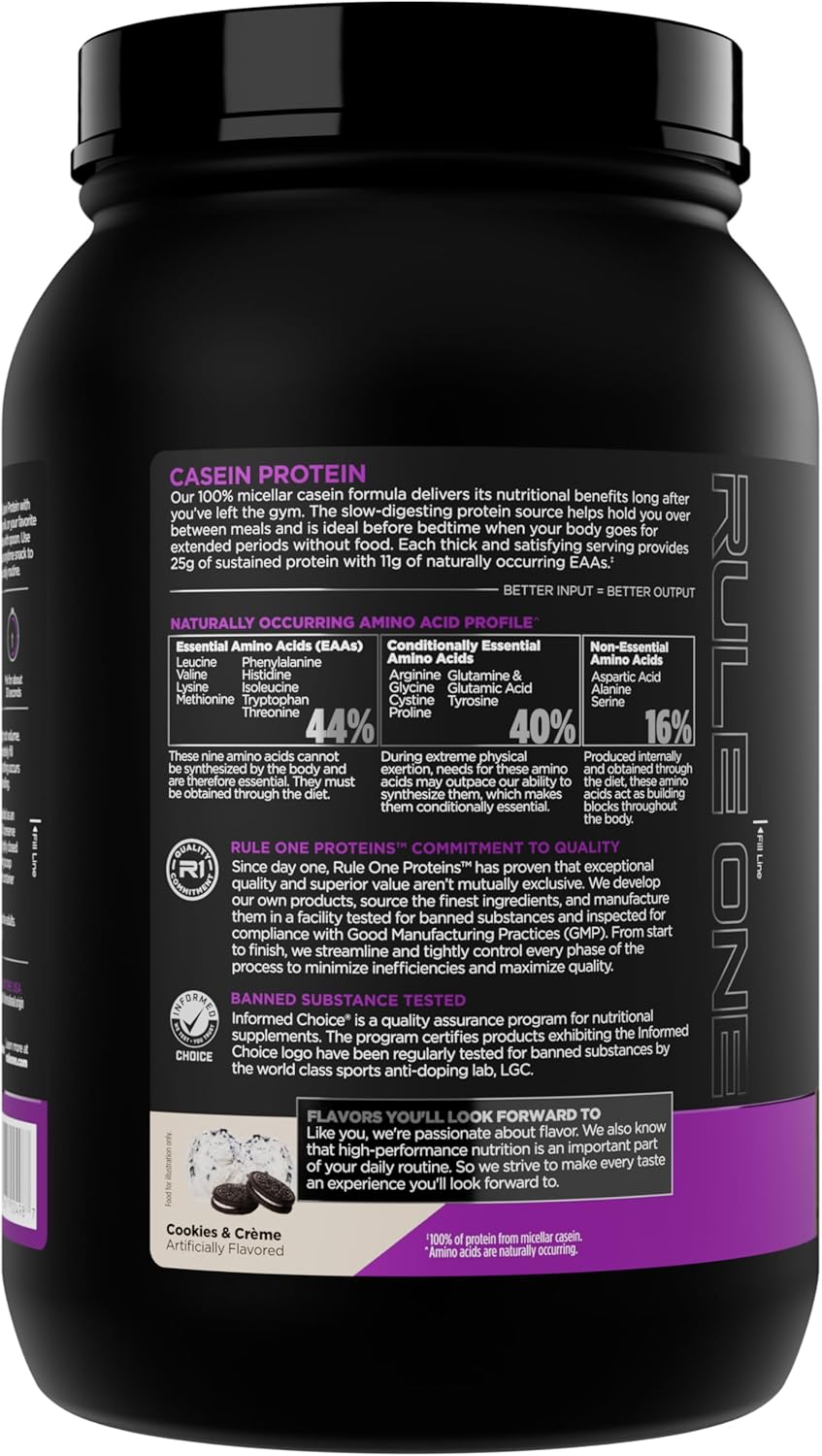 RULE 1 Casein Protein 100% Micellar Casein