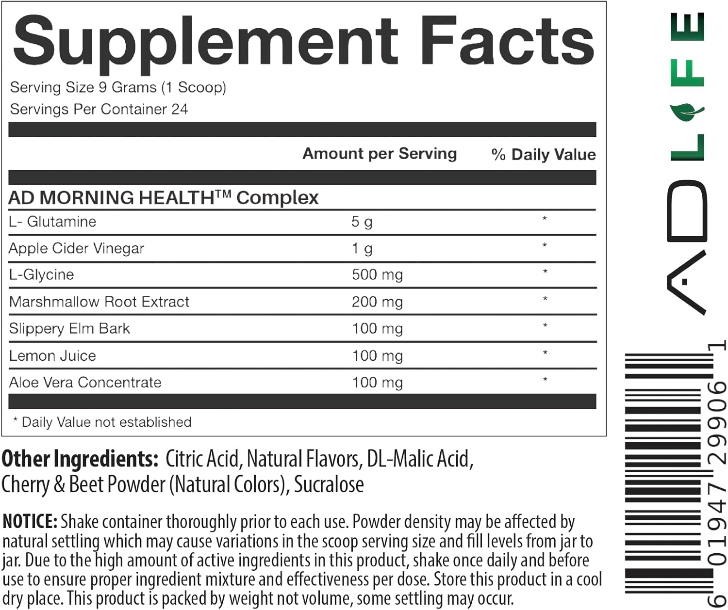 Project AD Life Good Morin Detox and Gut Performance Drink