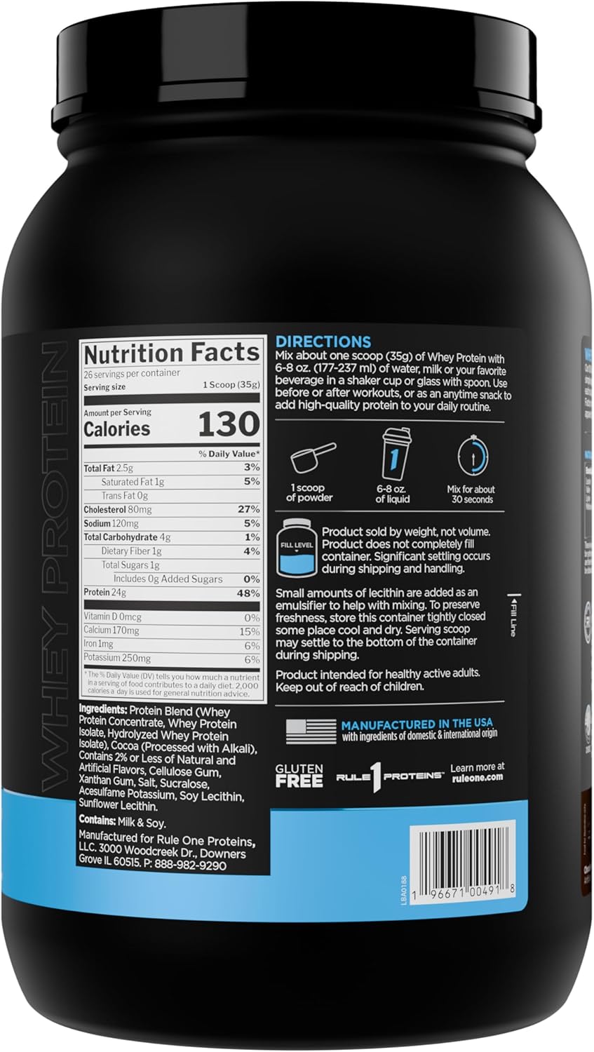 RULE 1 Whey Protein 100% Whey Protein