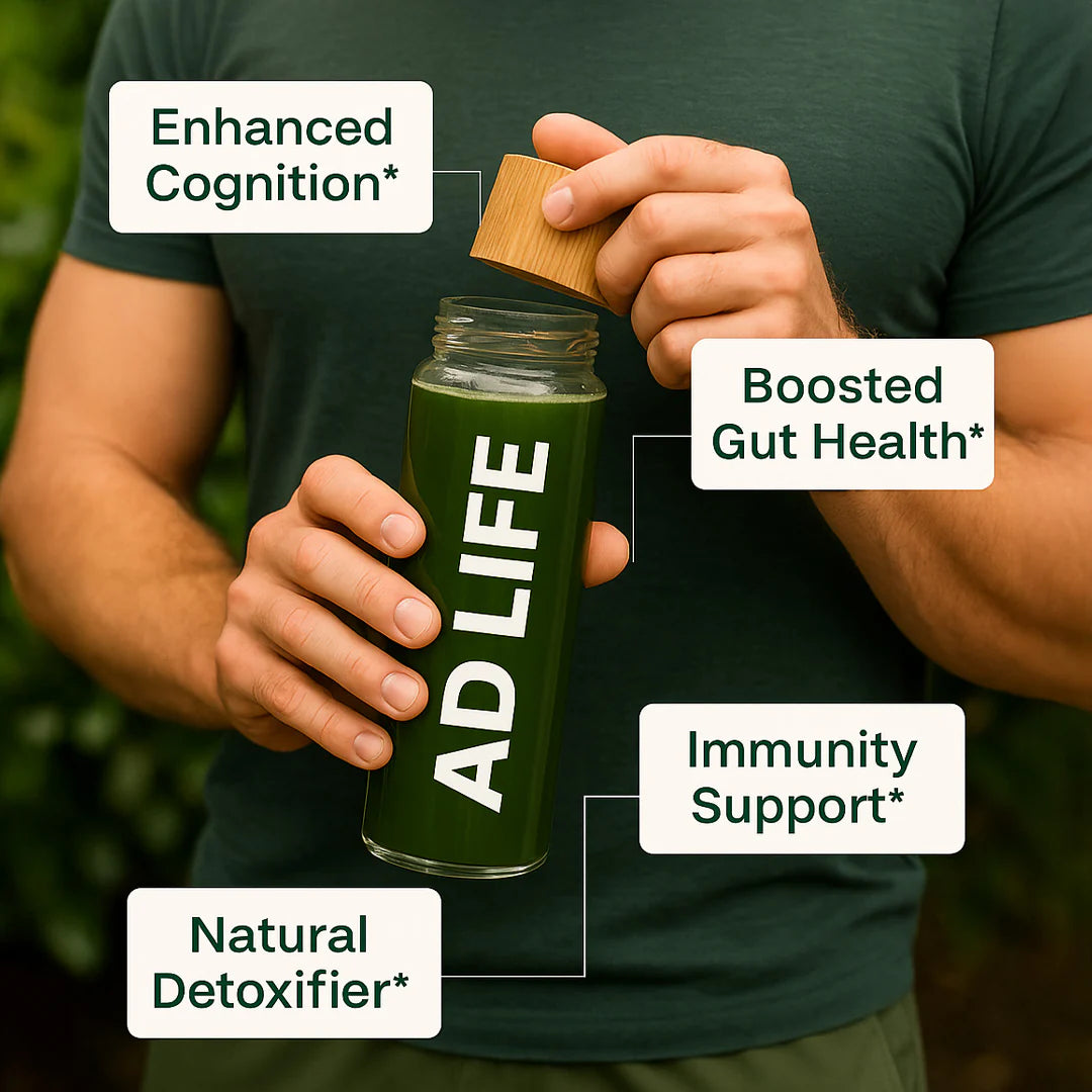 Project AD AD1, All in One Superfood Solution, Complete Fruit and Vegetable Complex Plus Antioxidants, Including Collagen, Shilajit, Sea Moss, Ashwaganda and Berberine (24 Servings)