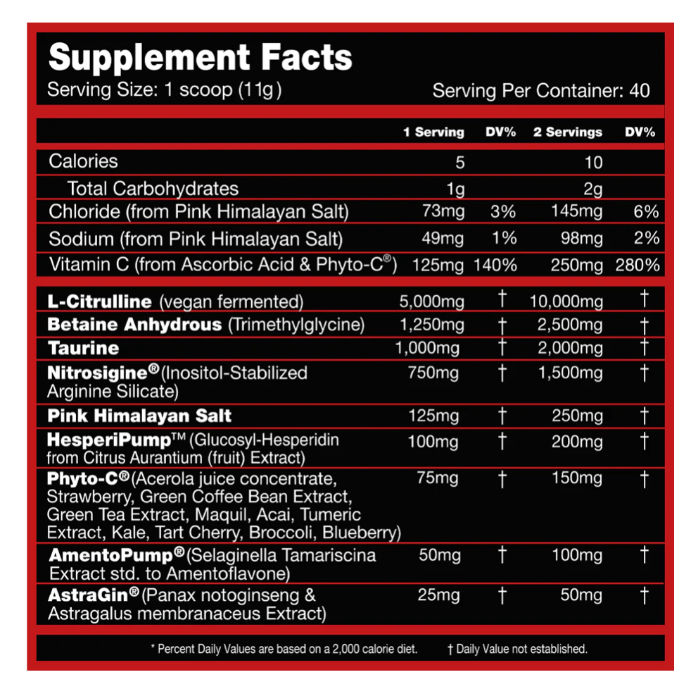 Performax Labs VasoMax Grand Pre Non-Stim Pre Workout Pump Powder