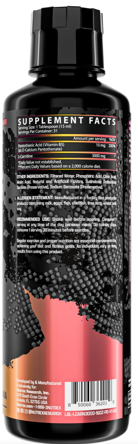 Nutrex Research Liquid Carnitine 3000