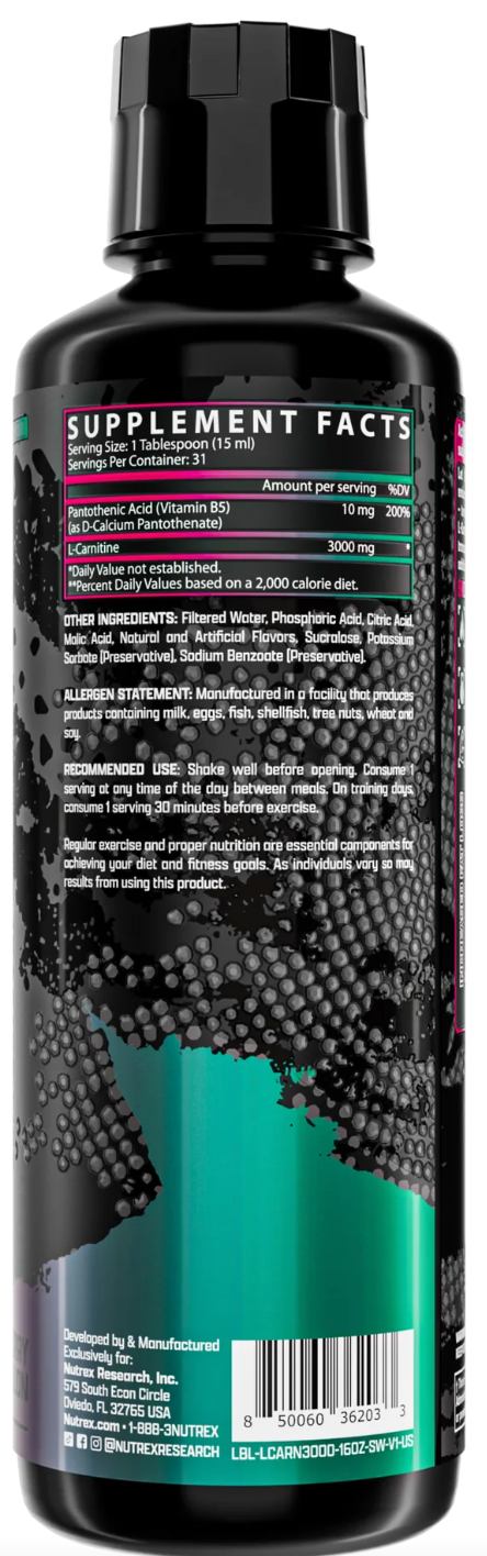 Nutrex Research Liquid Carnitine 3000