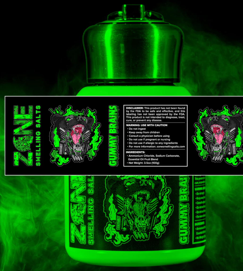 ZONE SMELLING SALTS Zone Bear Down Steel Gummy Brains