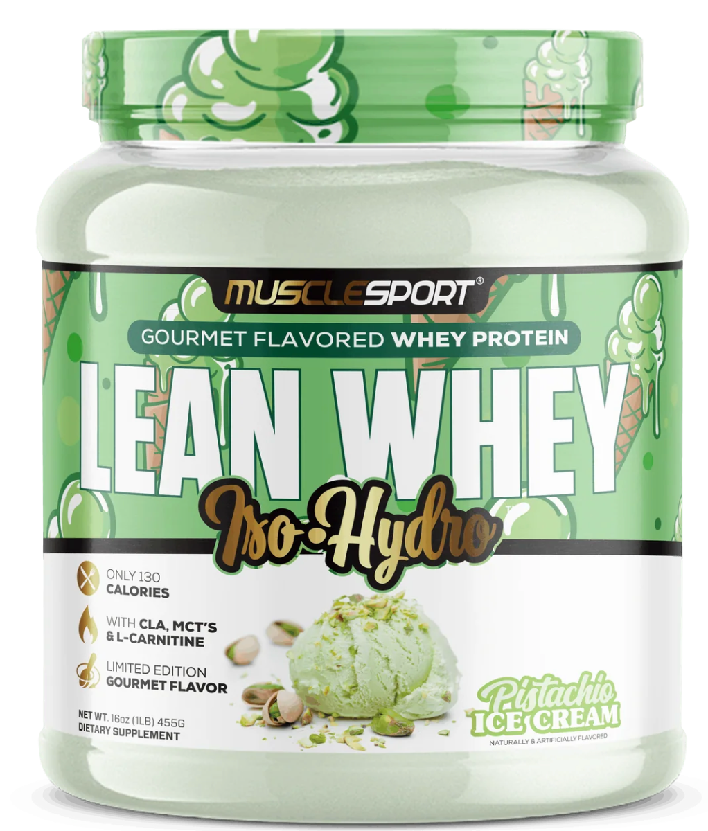 MuscleSport: 1LB Lean Whey Protein Iso Hydro Gourmet Protein