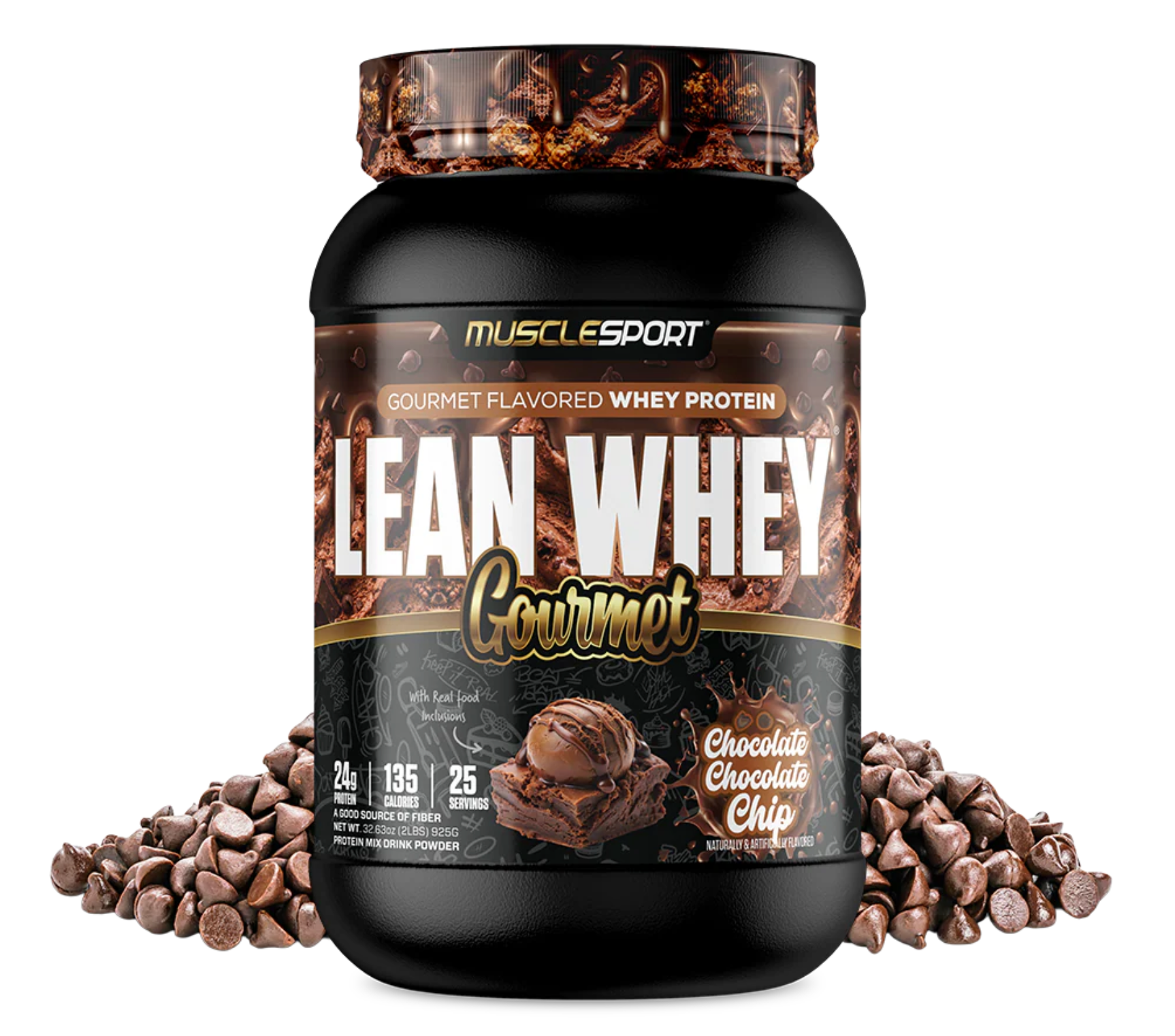 MuscleSport: 2LB Lean Whey Gourmet Premium Blended Protein