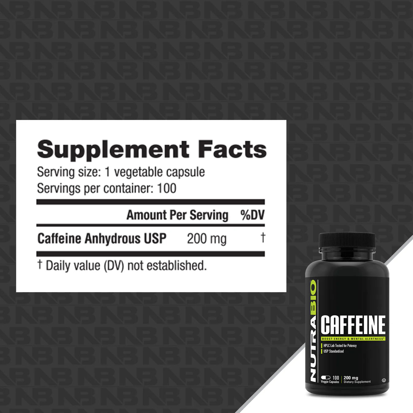 NutraBio: Caffeine Anhydrous