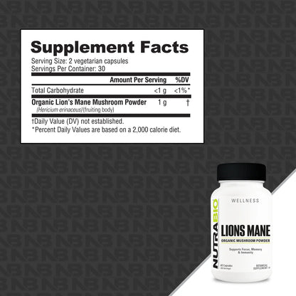 NutraBio: Lion’s Main Organic