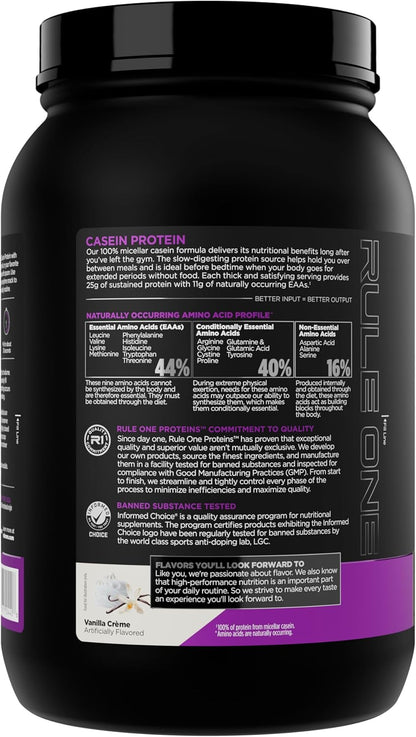 RULE 1 Casein Protein 100% Micellar Casein