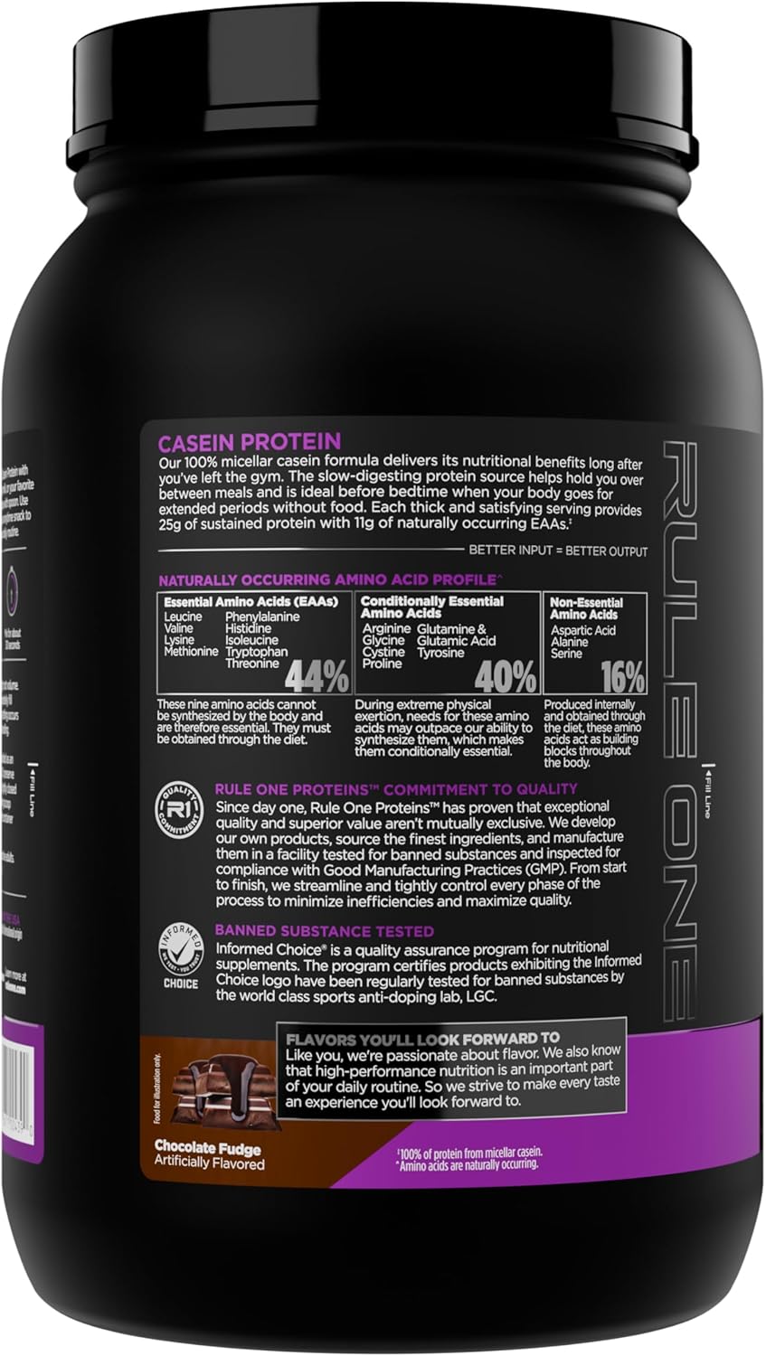 RULE 1 Casein Protein 100% Micellar Casein