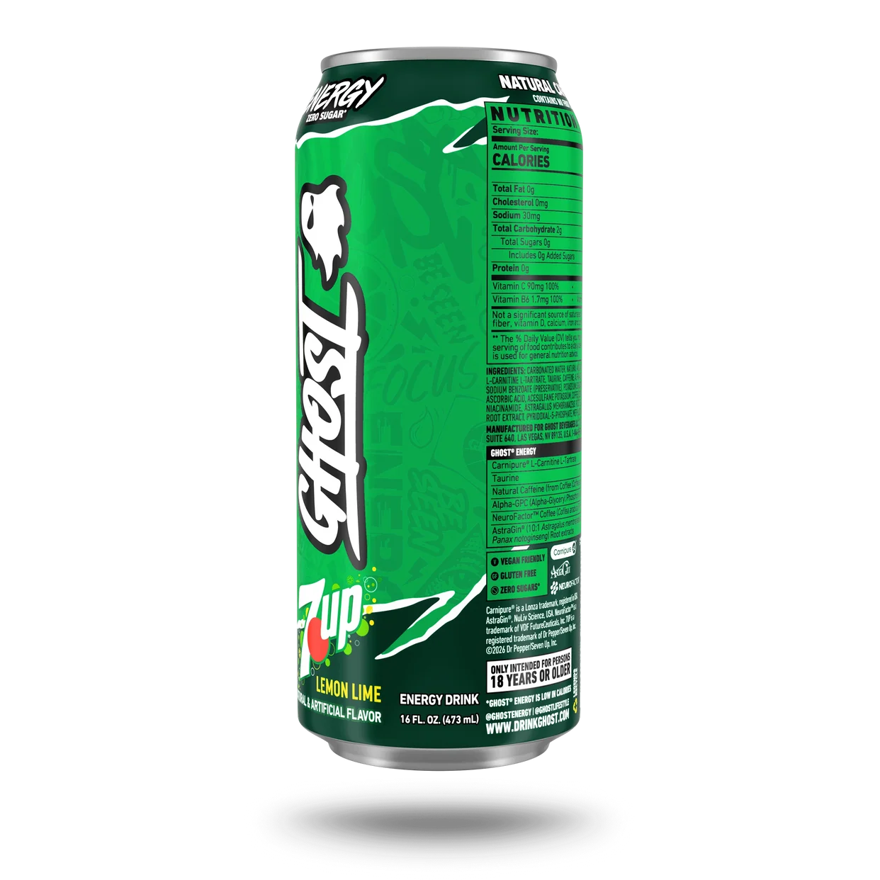 Ghost Energy 7UP "Lemon Lime Soda"