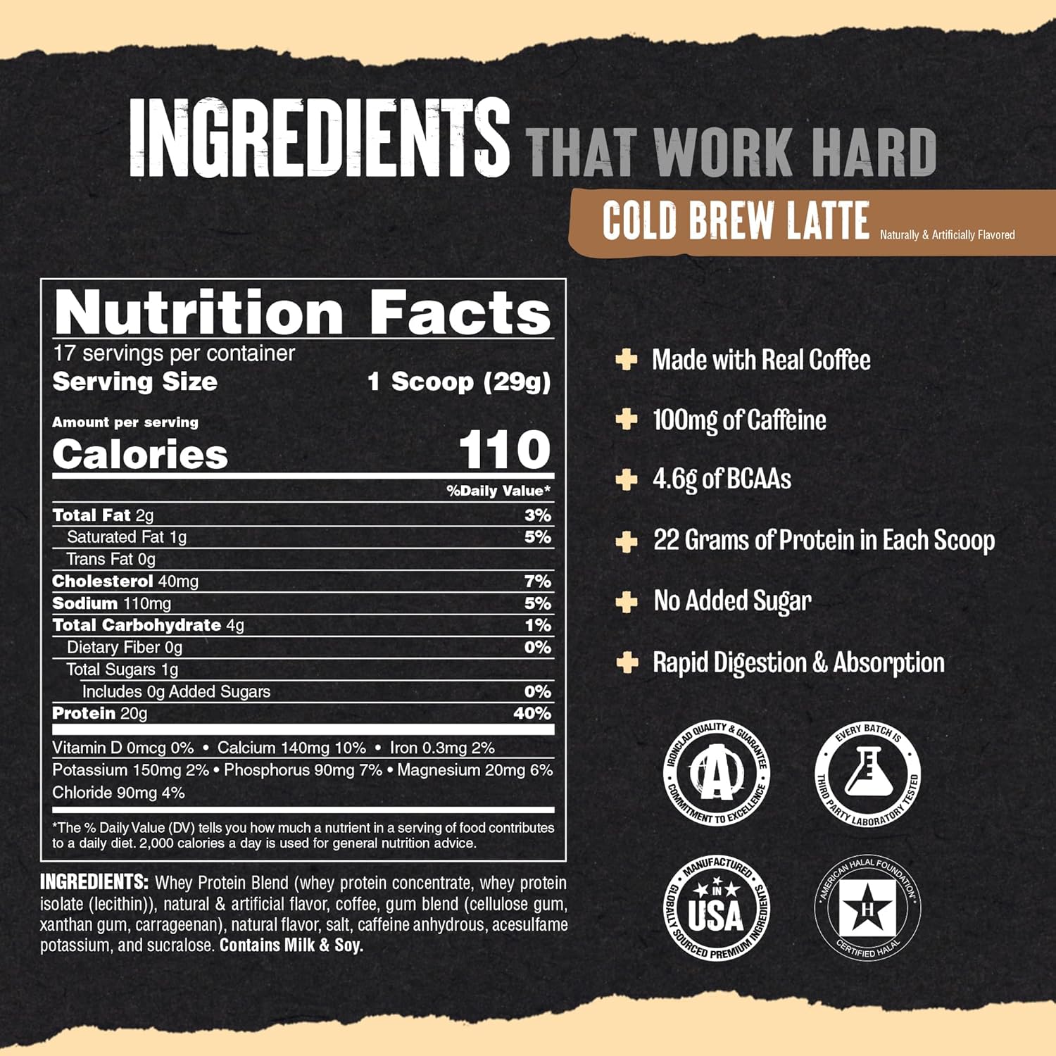 Animal 100% Whey Cold Brew Latte