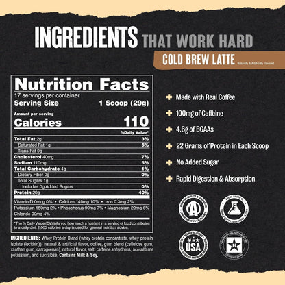 Animal 100% Whey Cold Brew Latte