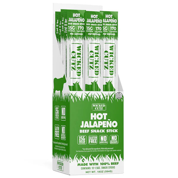 Wicked Cuts Hot Jalapeño Beef Stick