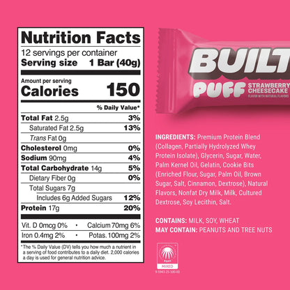 Built Puff Limited Edition Strawberry Cheesecake