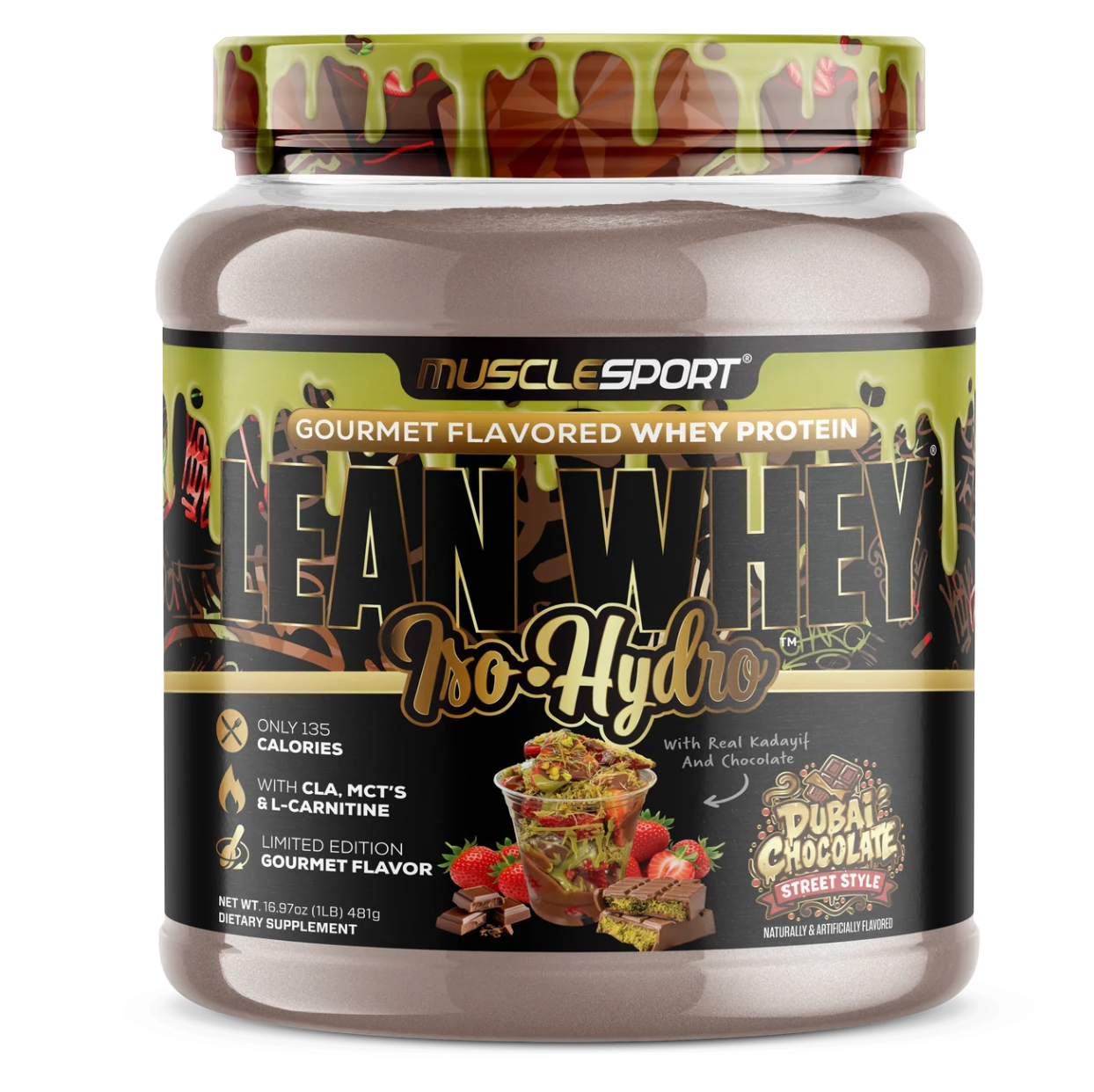 MuscleSport: 1LB Lean Whey Protein Iso Hydro Gourmet Protein