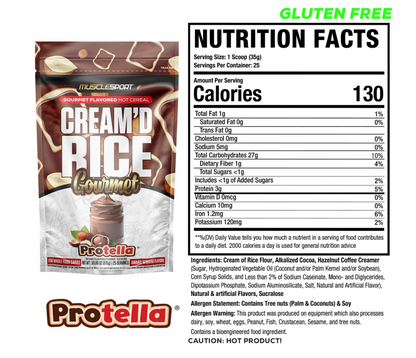 MuscleSport Cream'd Rice Gourmet - Hot Cereal - 25 servings