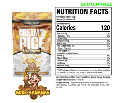 MuscleSport Cream'd Rice Gourmet - Hot Cereal - 25 servings