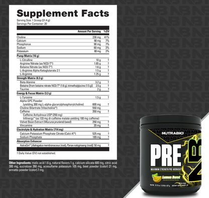 NUTRABIO PRE Workout