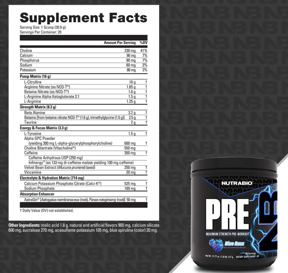 NUTRABIO PRE Workout