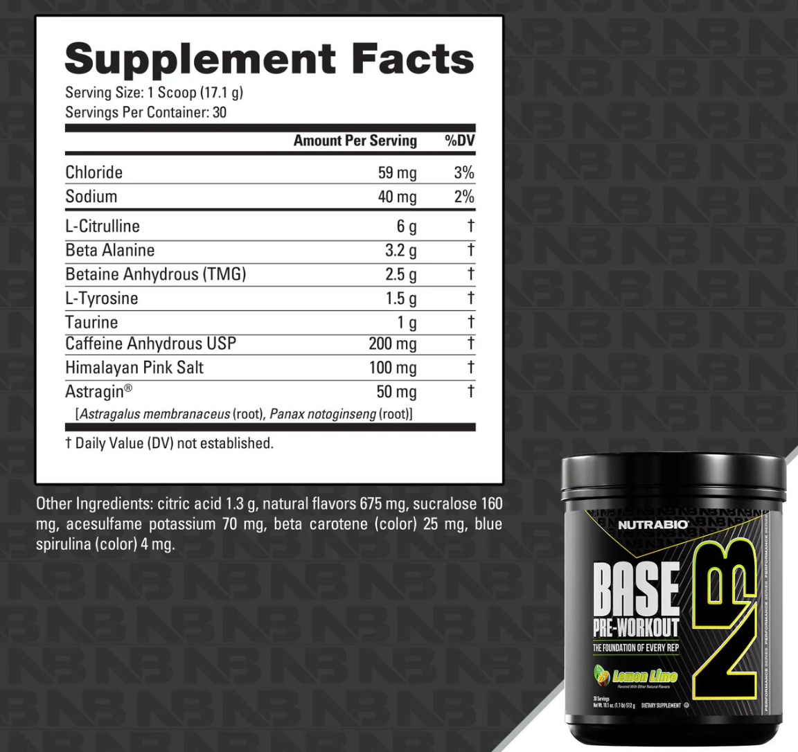 NUTRABIO BASE PRE-WORKOUT