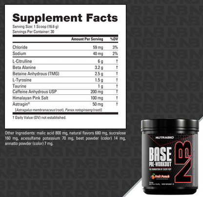 NUTRABIO BASE PRE-WORKOUT