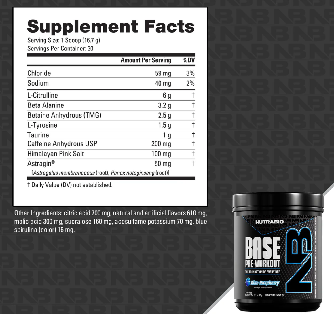 NUTRABIO BASE PRE-WORKOUT