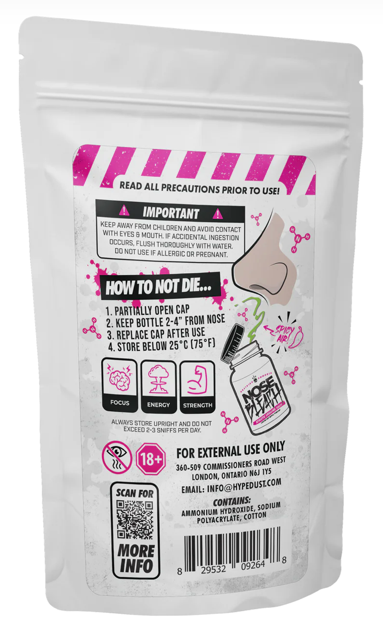 OBSIDIAN AMMONIA Nose Bleach Athletic Smelling Salts