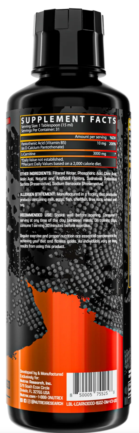 Nutrex Research Liquid Carnitine 3000