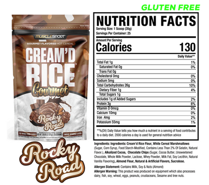 MuscleSport Cream'd Rice Gourmet - Hot Cereal - 25 servings