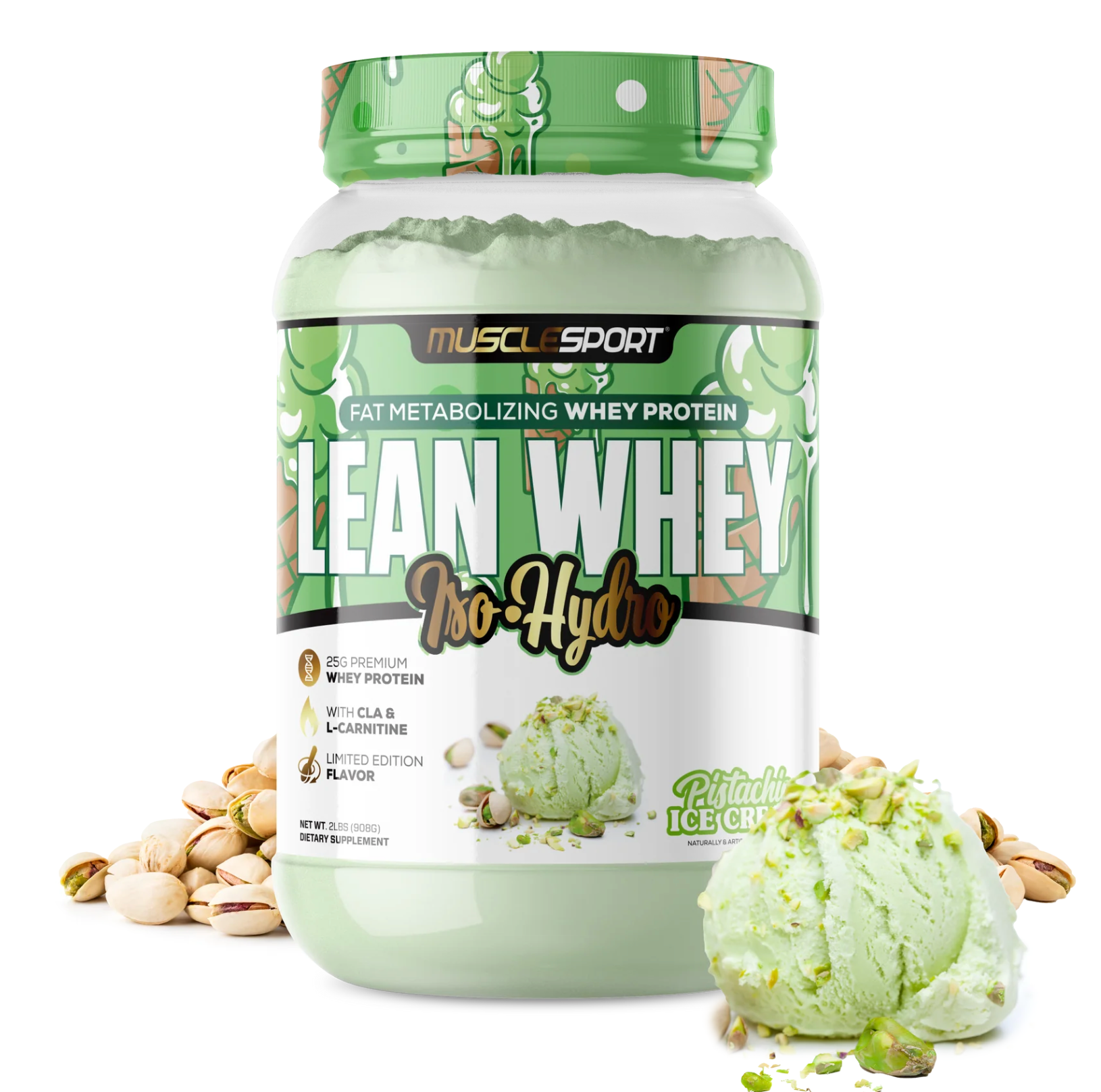 MuscleSport: 2LB Lean Whey Protein Iso Hydro Gourmet Protein