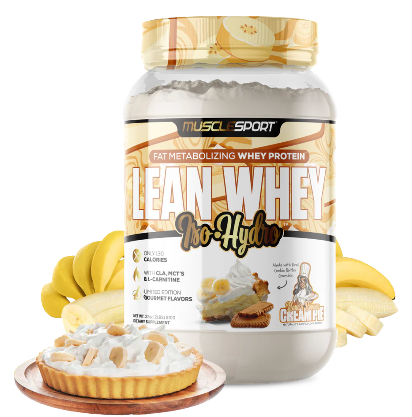 MuscleSport: 2LB Lean Whey Protein Iso Hydro Gourmet Protein