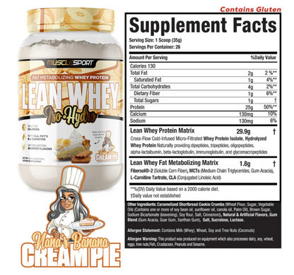 MuscleSport: 2LB Lean Whey Protein Iso Hydro Gourmet Protein