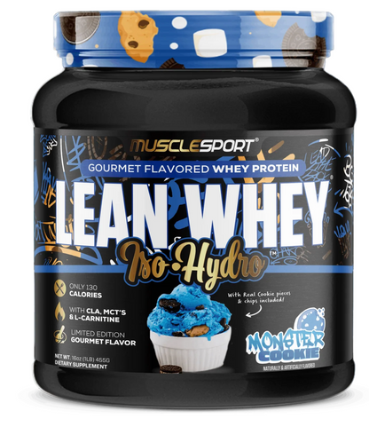 MuscleSport: 1LB Lean Whey Protein Iso Hydro Gourmet Protein