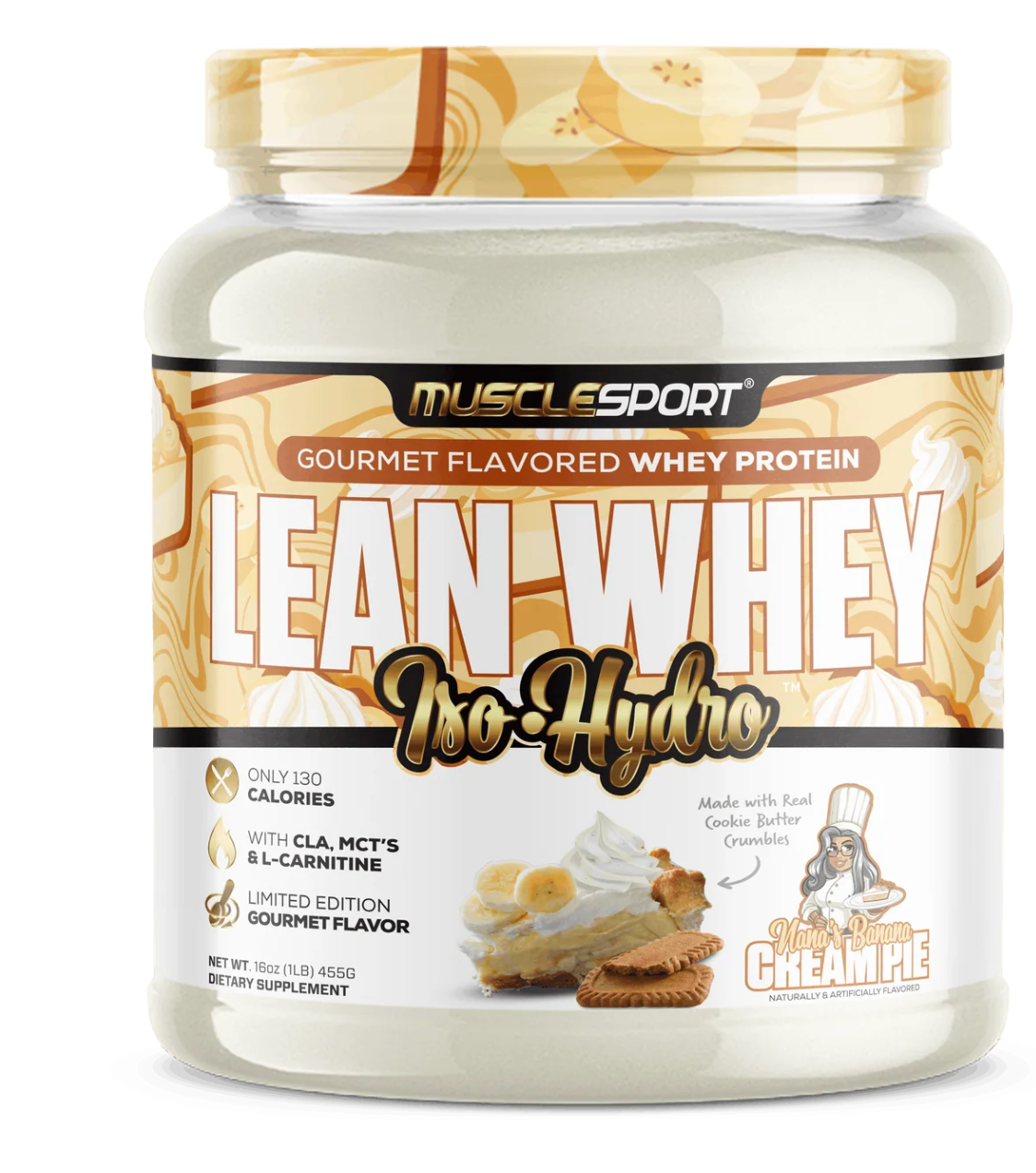 MuscleSport: 1LB Lean Whey Protein Iso Hydro Gourmet Protein