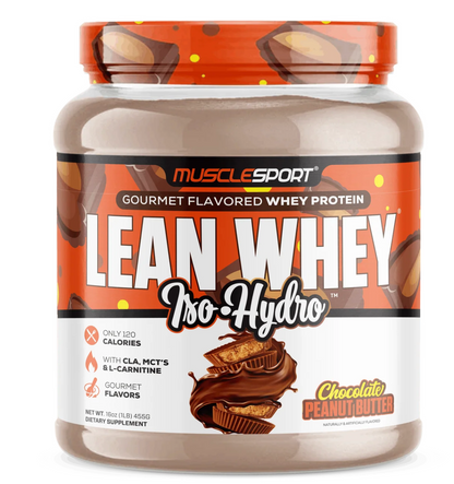 MuscleSport: 1LB Lean Whey Protein Iso Hydro Gourmet Protein