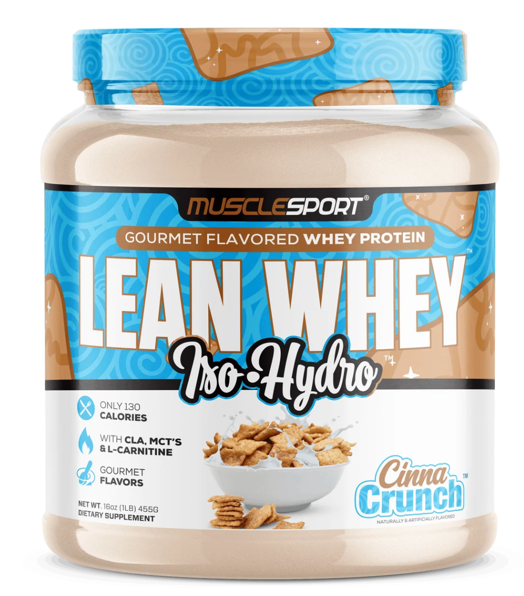 MuscleSport: 1LB Lean Whey Protein Iso Hydro Gourmet Protein