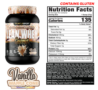 MuscleSport: 2LB Lean Whey Gourmet Premium Blended Protein