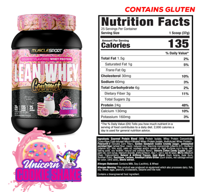 MuscleSport: 2LB Lean Whey Gourmet Premium Blended Protein